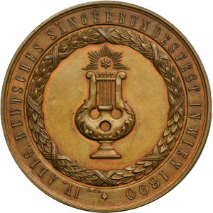 Austria, Medal German Singers Association Festival in Wien 1890