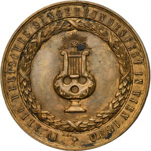 Austria, Medal German Singers Association Festival in Wien 1890