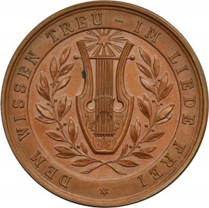 Austria, Medal 25th Anniversary of the Wien Men's Choir Schubertbund 1888