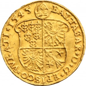 Silesia, Duchy of Neisse, Balthazar von Promnitz, Ducat Neisse 1545 - VERY RARE