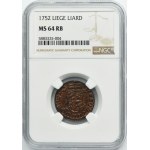 Belgium, Bishopric of Liege, Jean-Théodore of Bavaria, Liard Liege 1752 - NGC MS64 RB