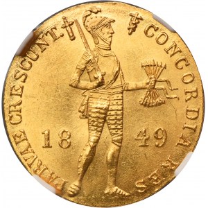 Russia, Nicholas I, Dutch type ducat Petersburg 1849 - NGC MS63
