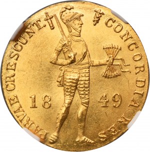 Russia, Nicholas I, Dutch type ducat Petersburg 1849 - NGC MS63