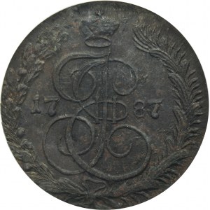 Russia, Catherine II, 5 Kopeck Suzun 1787 KM - PCGS MS62 BN