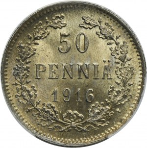 Finland, Autonomia, Nicholas II, 50 Penniä Helsinki 1916 S