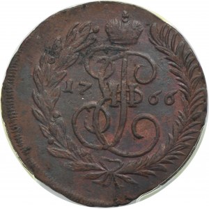 Russia, Elizabeth, 2 Kopeck Ekatherinburg 1766 - PCGS AU DETAILS