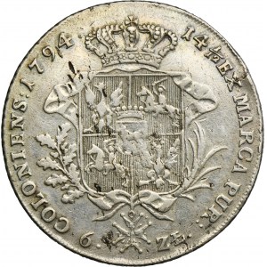 Poniatowski, Thaler 6 zloty Warsaw 1794