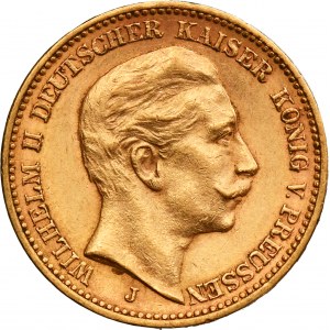 Germany, Kingdom of Prussia, Wilhelm II, 20 Mark Hamburg 1905 J - RARE