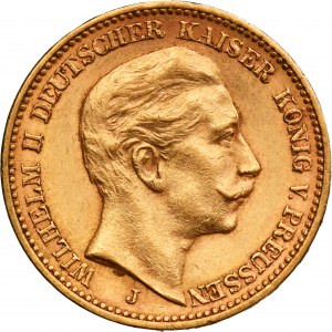 Germany, Kingdom of Prussia, Wilhelm II, 20 Mark Hamburg 1905 J - RARE
