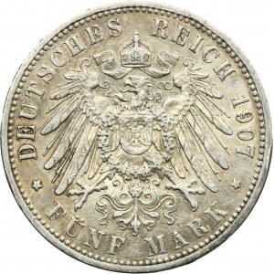 Niemcy, Królestwo Prus, Wilhelm II, 5 Marek Berlin 1907 A