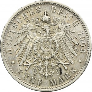 Germany, Bavaria, Otto, 5 Mark Munich 1903 D