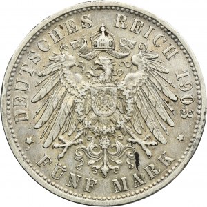 Germany, Bavaria, Otto, 5 Mark Munich 1903 D