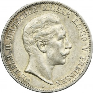 Germany, Prussia Kingdom, Wilhelm II, 5 Mark Berlin 1907 A