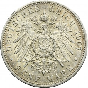 Niemcy, Królestwo Prus, Wilhelm II, 5 Marek Berlin 1907 A