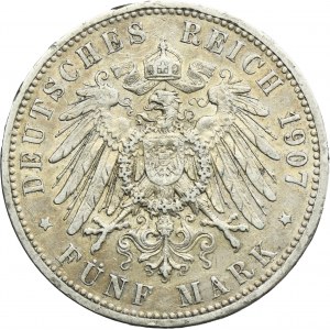 Niemcy, Królestwo Prus, Wilhelm II, 5 Marek Berlin 1907 A