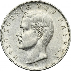 Germany, Kingdom of Bavaria, Otto, 3 Mark Munich 1911 D