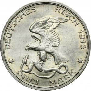 Germany, Kingdom of Prussia, Wilhelm II, 3 Mark Berlin 1913 A