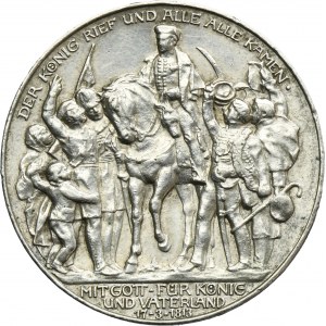 Niemcy, Królestwo Prus, Wilhelm II, 3 Marki Berlin 1913 A