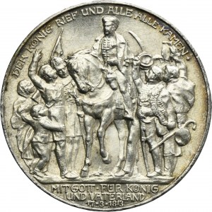 Niemcy, Królestwo Prus, Wilhelm II, 3 Marki Berlin 1913 A