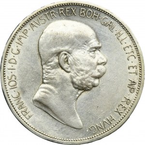Austria, Franz Joseph I, 5 Corona Wien 1908