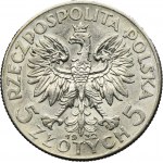 Głowa Kobiety, 5 złotych Warszawa 1932 - RZADKIE