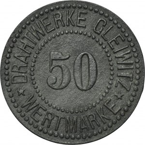Gleiwitz, Drahtwerke, 50 Pfennig