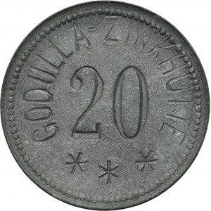 Ruda in Oberschlesien, Godulla, Zinkhütte, 20 Pfennig