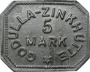 Ruda in Oberschlesien, Godulla, Zinkhütte, 5 Mark