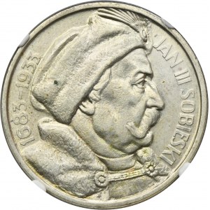 Sobieski, 10 złotych 1933 - NGC AU58