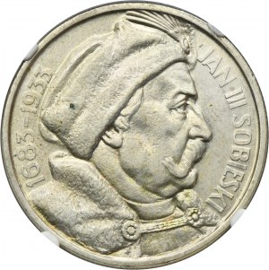 Sobieski, 10 złotych 1933 - NGC AU58