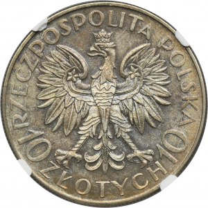 Sobieski, 10 złotych 1933 - NGC AU58