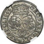 John II Casimir, 6 Groschen Bromberg 1663 AT - NGC AU DETAILS