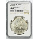 100.000 złotych 1990 Solidarność - TYP C - NGC MS67