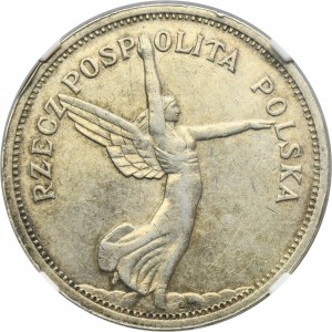 Nike, 5 gold Brussels 1928 - NGC AU55