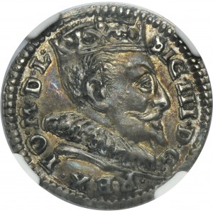 Sigismund III Vasa, 3 Groschen Vilnius 1593 - NGC AU58