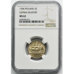 Żaglowiec, 2 złote 1936 - NGC MS62