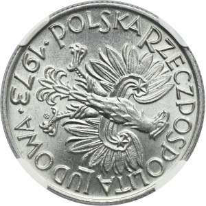 5 złotych 1973 Rybak - NGC MINT ERROR MS63