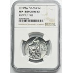 5 złotych 1973 Rybak - NGC MINT ERROR MS63