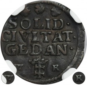 Augustus III of Poland, Schilling Danzig 1754 WR - RARE - NGC AU53