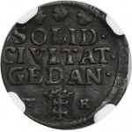 Augustus III of Poland, Schilling Danzig 1754 WR - RARE - NGC AU53