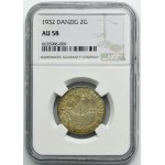 Free City of Danzig, 2 gulden 1932 Cog - NGC AU58 - RARE