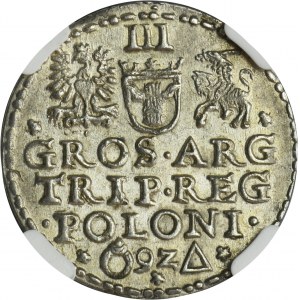 Zygmunt III Waza, Trojak Malbork 1592 - NGC MS62