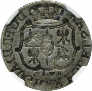 Augustus III of Poland, uniface 1/24 Thaler Dresden FWôF - NGC MINT ERROR VF 30 - BROCKAGE
