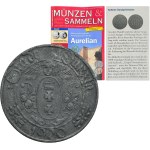 Free City of Danzig, 10 pfennig 1920 - 69 pearls - RARE + newspaper with ILUSTRATION
