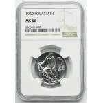 5 złotych 1960 Rybak - NGC MS66