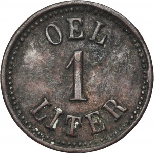 Ruda in Oberschlesien, Ruda, Gräflich von Ballenstrem'sche Werke, Token for 1 Liter of Oil