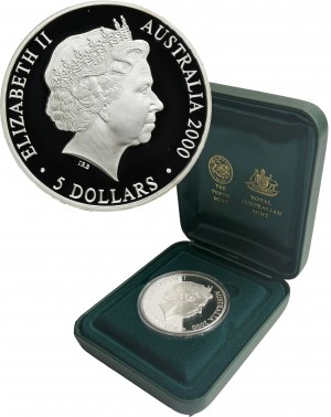 Australia, Elizabeth II, 5 Dollars Canberra 2000 C