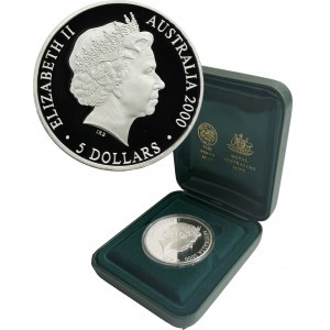Australia, Elizabeth II, 5 Dollars Canberra 2000 C