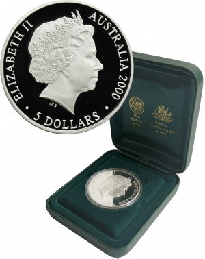 Australia, Elizabeth II, 5 Dollars Canberra 2000 C