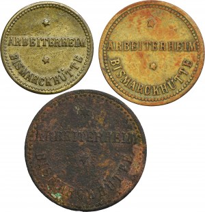 Set, Königshütte, Bismarckhütte, Bismarckhütte, 5 Pfennig, 10 Pfennig and 40 Pfennig (3 pcs.)